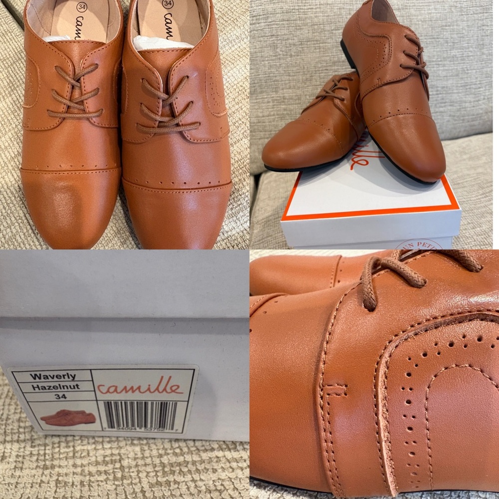 Camille Waverly Tan Oxfords